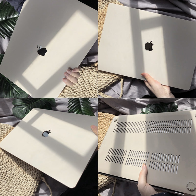 Cream Hard Case For Macbook Pro & Air